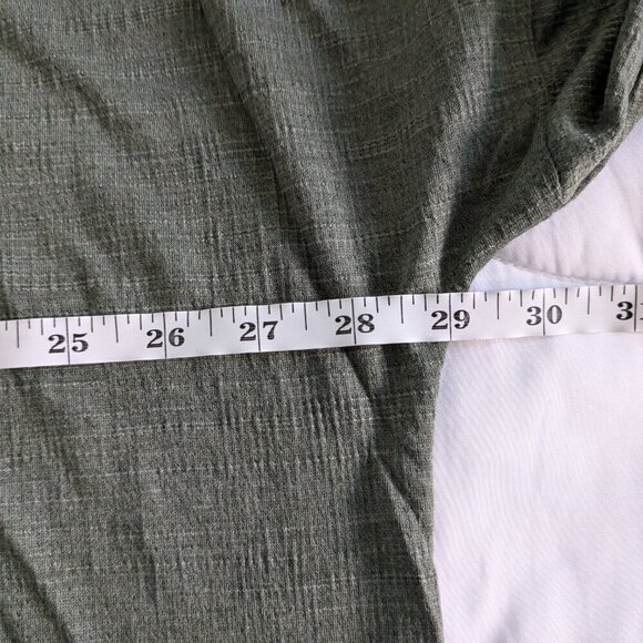 Max Studio Cinched Sleeve Top Size 3X Green Jersey Dropped-Shoulder T-Shirt NWT - Picture 14 of 15